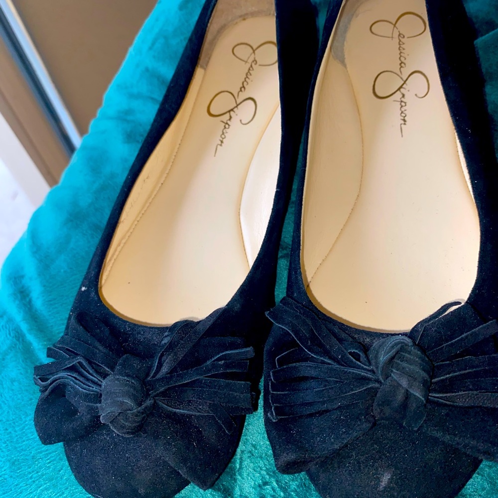 Jessica Simpson Black Suede ballet flats